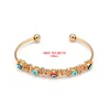 Lucky Eye Multi Color Star Turkish Evil Eye Bangle Bracelet Gold Color Copper Cuff Bangle for Women Girls Fashion Jewelry BE64 5