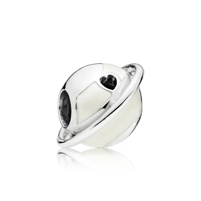 White 925 пробы серебро 797748EN23 планета любви очарование бисером модный очаровательный подарок - Цвет: White