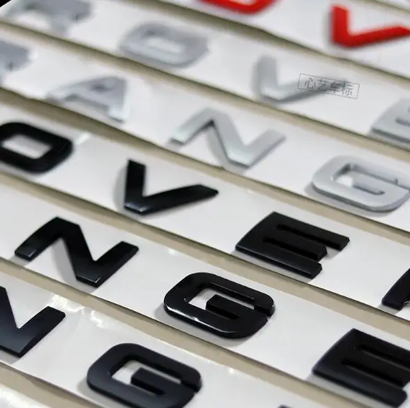 

FIT FOR RANGE ROVER GLOSS BLACK LETTERS HOOD TRUNK TAILGATE EMBLEM BADGE NAMEPLATE