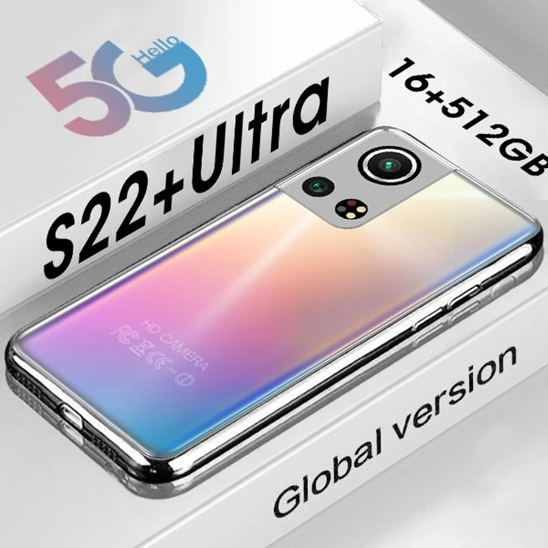 best cell phone brand for gaming S22 Ultra Smartphone 16G+512G Global Version Android Phone 6000mAh Support Google Face Unlock 5G Phone Los Teléfonos Móviles cheap t mobile android phones