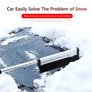

Telescopic Snow Brush with Ice Scraper ABS shovel head 70 degrees Car Windshield Window Snow Ice Frost Removal Tool Winter Auto