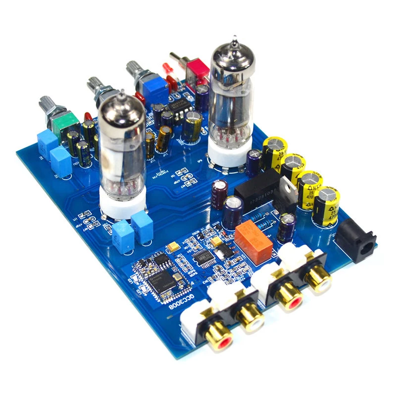 KYYSLB DC 12 В 2A 4,2 5,0 QCC3008 Bluetooth Ламповый усилитель 6J5 тонов ламповый преамп APTX машина с оригинальным NE5532 Op Amp