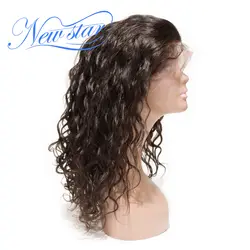 Бразильский бесклеевого парик натуральный волна new star волос 130% Плотность Девы человеческих волос отбеленные узлы с ребенком волос кружева