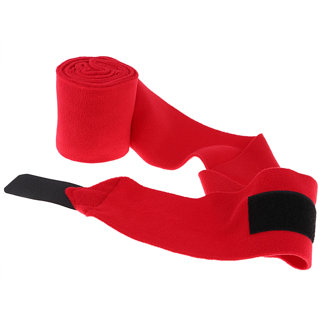4 Rolls Fleece Polo Leg Wraps Horse Equestrian Boots Bracer Leg Protection Wraps