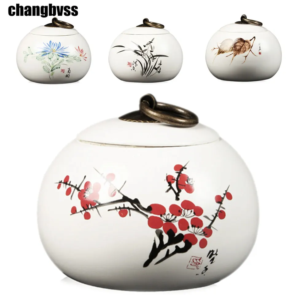 

china Tea Caddy Tea Sugar Coffee Beans Jars Ceramic Tea Canister Kitchen Storage Bottle & Jars Sugar Bowl Storage Tank Spice Jar