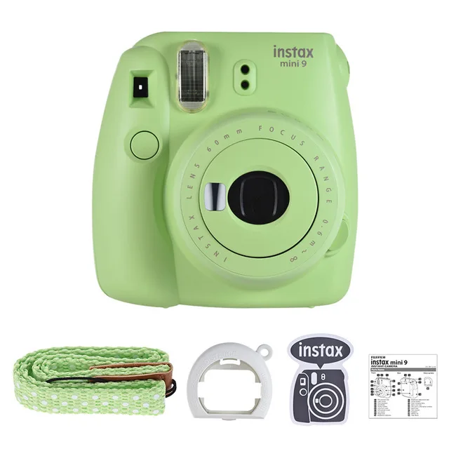 Fujifilm Instax Mini 9 мгновенная камера для пленочная камера с зеркалом для селфи Andoer мгновенная камера аксессуары комплект - Цвет: Синий/зеленый
