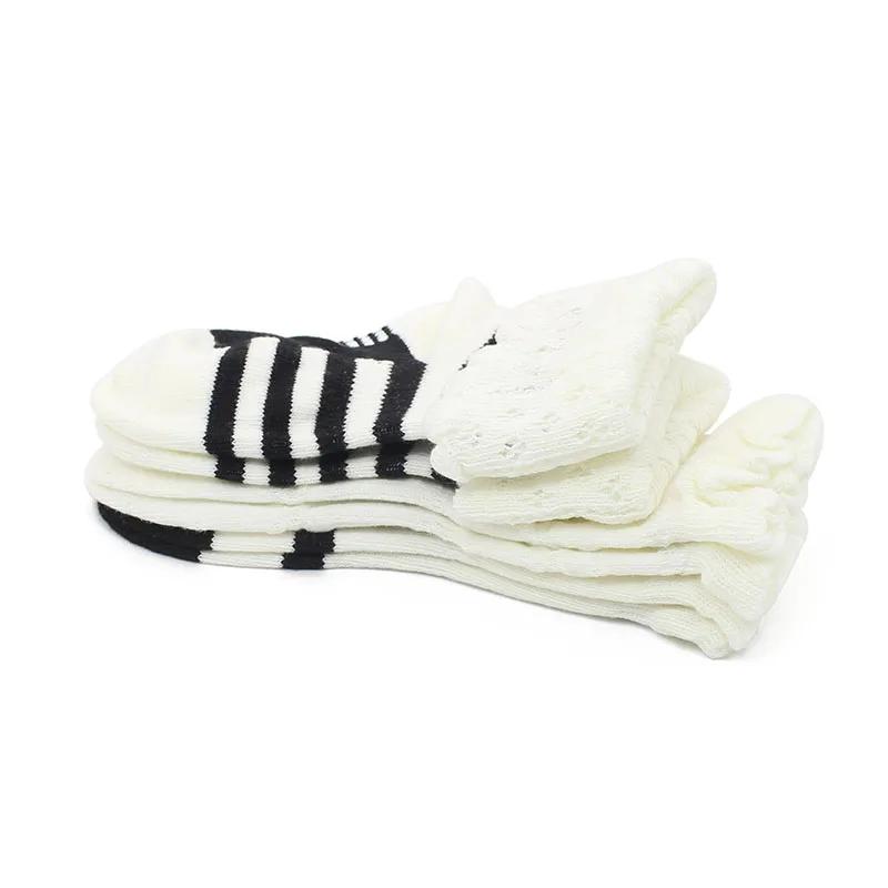 2 Pair/lot Baby Boy Anti Slip Socks Stripes Soft Cotton Toddle Ankle Socks Infant Floor Socks Cartoon Pattern Kids Socks Black