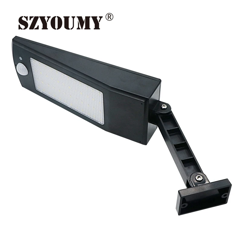 

SZYOUMY 48 led Solar light Outdoor Waterproof 900lm 4 Mode Motion sensor Rotable Solar lamp for Wall garden Yard