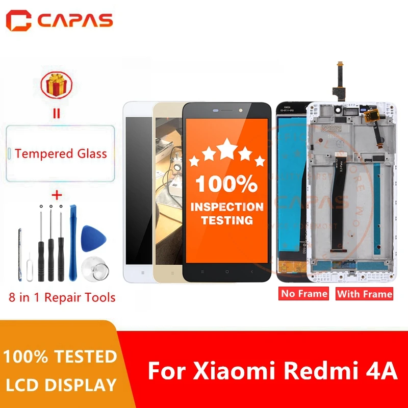ЖК дисплей с рамкой для Xiaomi Redmi 4A дигитайзер сенсорным экраном запасные части