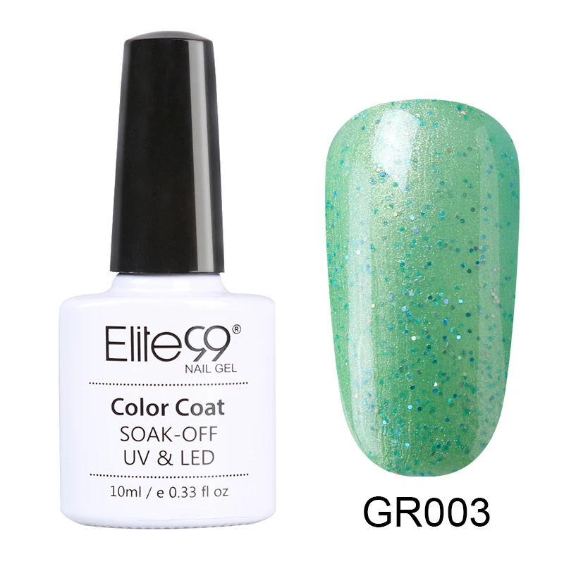 GR003 Elite99 10ml Avocado Gel Nail Polish Vernis Semi Permanant UV Nail Gel Primer Soak Off Nail Art Gel Varnish Gelpolish Manicure - Цвет: GR003