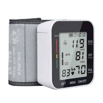 

Wrist electronic sphygmomanometer Plastic Battery English neutral packaging Home Intelligent health meter 1 Set