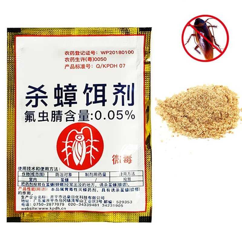 Bolsa para exterminio de cucarachas, polvo, repelente de cucarachas, insecticida para el hogar, 5/10/20