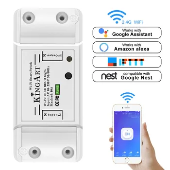 

WiFi Switch Wireless Remote Control Electrical Compatible with Amazon Alexa and Google Home DIY Smart Home Devices on Your Phone