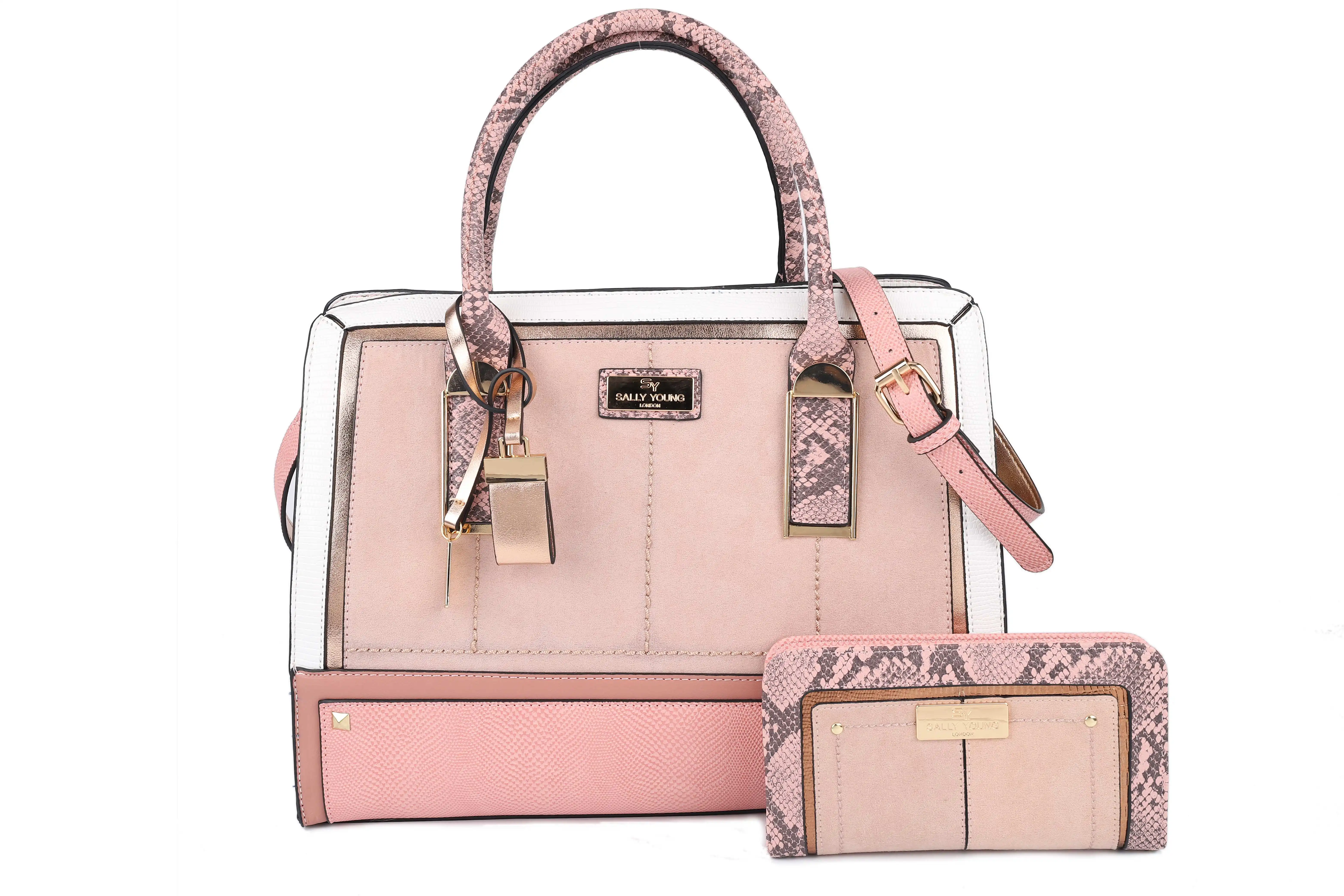 2PS Women Vintage Messenger Bags Top Handle Snake Pattern Composite Bag