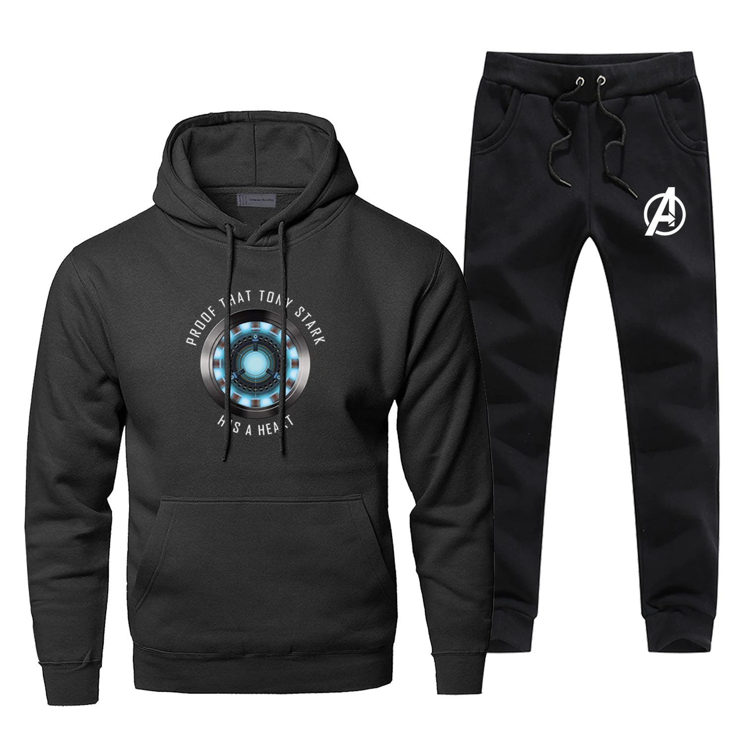 New Arrival Men's Jogging Iron Man Proof That Tony Stark Has A Heart Male Set Cosplat The Avengers Hoodies Fashion Casaul Pants New Arrival Men's Jogging Iron Man Proof That Tony Stark Has A Heart Male Set Cosplat The Avengers Hoodies Fashion Casaul Pants