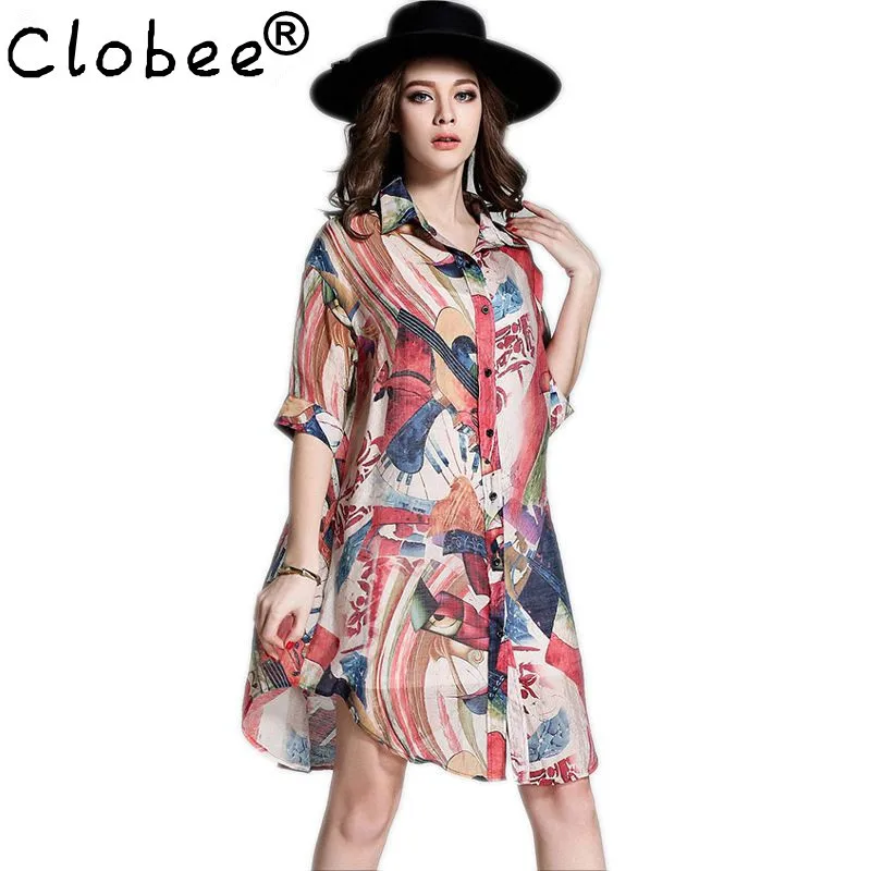 Туника Женские кимоно блузки с принтом кардиган длинная шелковая льняная