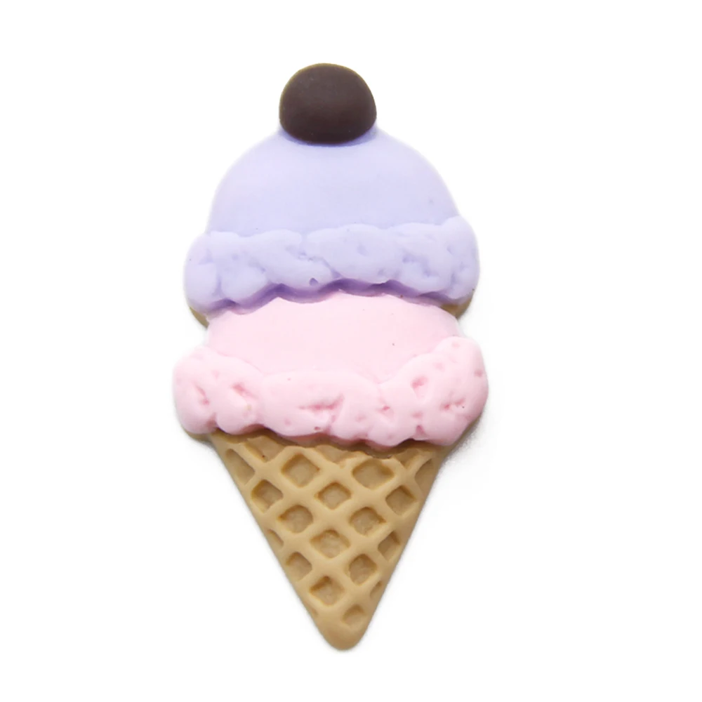 

David accessories 20pcs/lot Ice Cream 3D Resin Jewelry Accessories DIY Bow Bag Phone Cover Material Home Decoration,20Yc7718