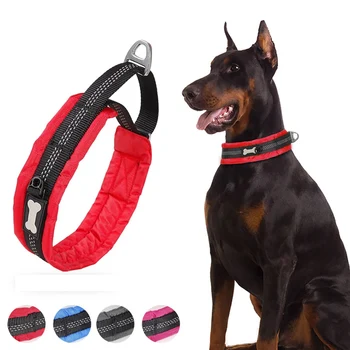 

Dog Collar with Control Handle Pet Jump Resistant Adjustable Explosion-Proof Reflective Dog Training Collar S-XL