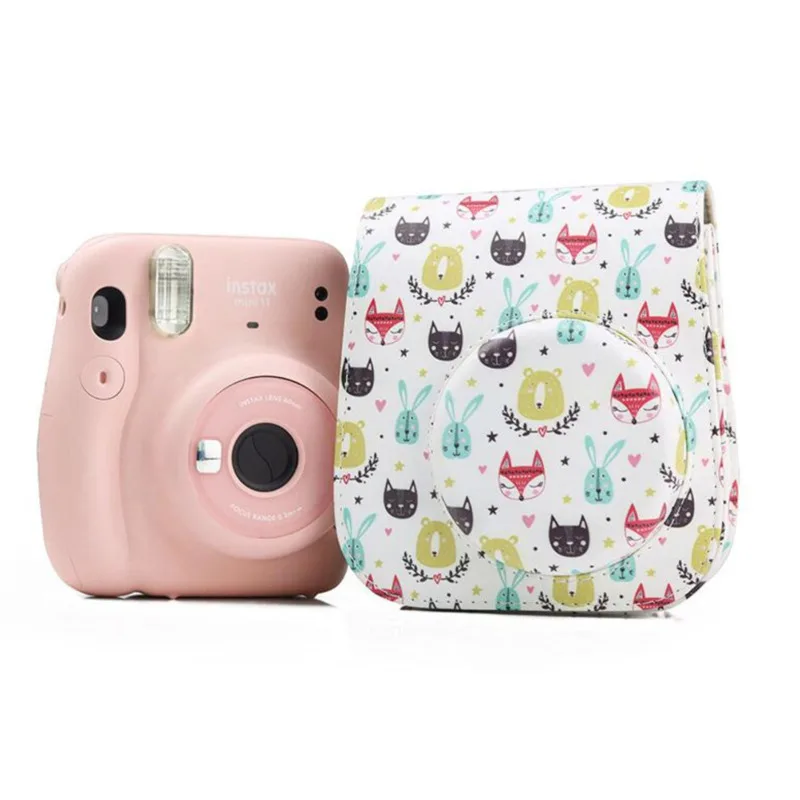 waterproof camera bag Shoulder Camera Protective Case Colorful Patterns Leather Camera Bag For Fujifilm Instax Polaroid Mini11 Mini 11 Case Handbags camera backpack for women Bags & Cases