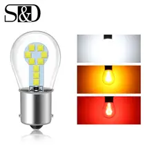 

Red Amber White 1156 BA15S P21W LED 1157 BAY15D P21/5W LED Bulb R5W R10W Car Turn Signal Light S25 Auto Brake Light Lamps 12V