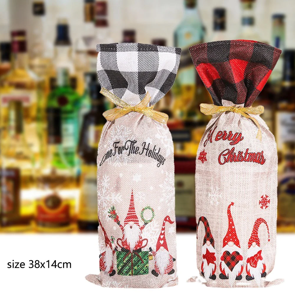 

christmas gift bags christmas wine bottle bags lot santa claus bag candy bag christmas decorations 2022 new year presents