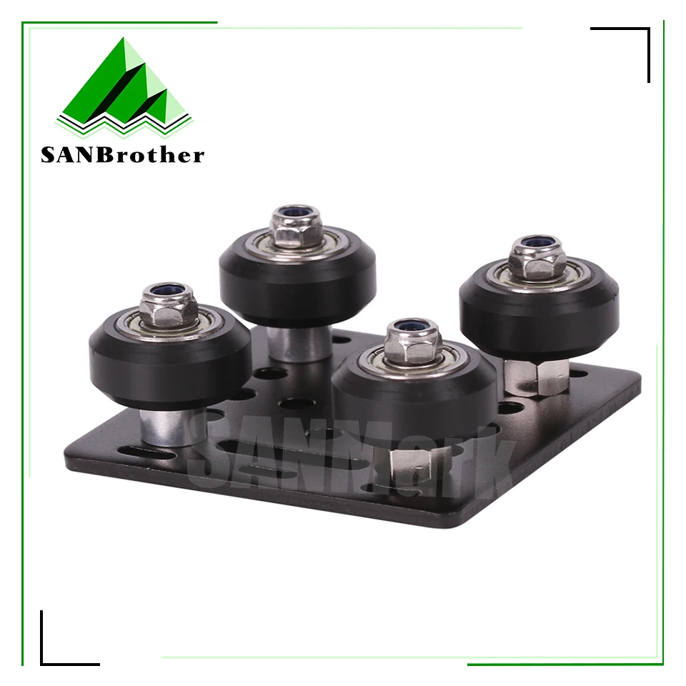 1set 3D Printer Parts Opensource V Gantry Plat Set Special Slide Plate Pulley For 2020 /2040 V-slot Aluminum Profiles Wheels