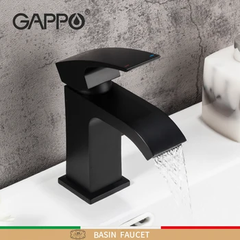 

GAPPO Waterfall Basin Faucet Black bathroom faucets brass basin mixer waterfall faucet water tap mixer torneiras monocomando