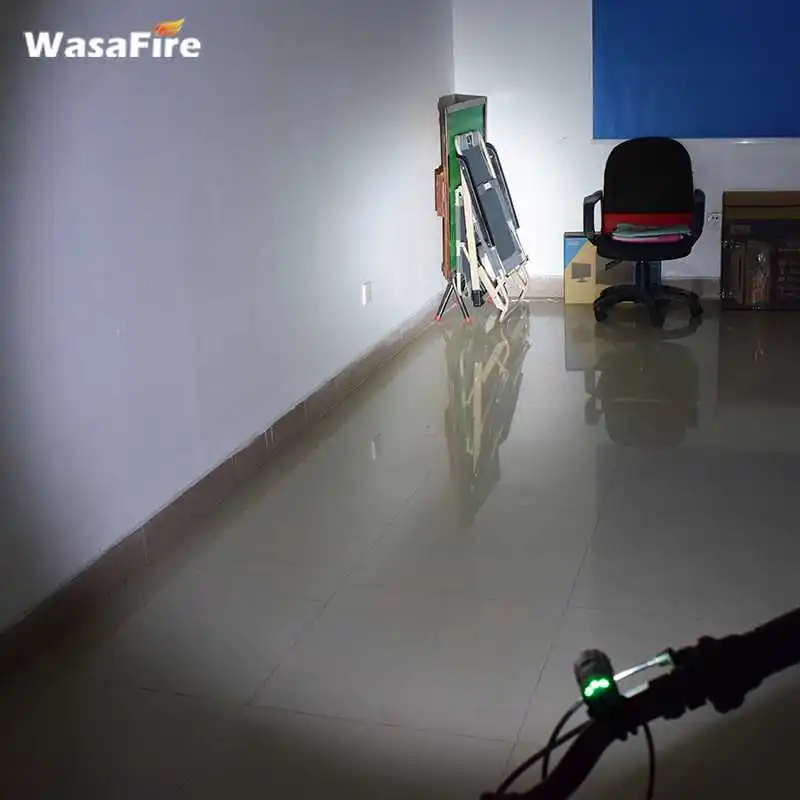 WasaFire XM-L2 светодиодный велосипедный светильник 1800lm супер яркий велосипедный передний светильник велосипедный головной светильник с перезаряжаемой батареей 18650