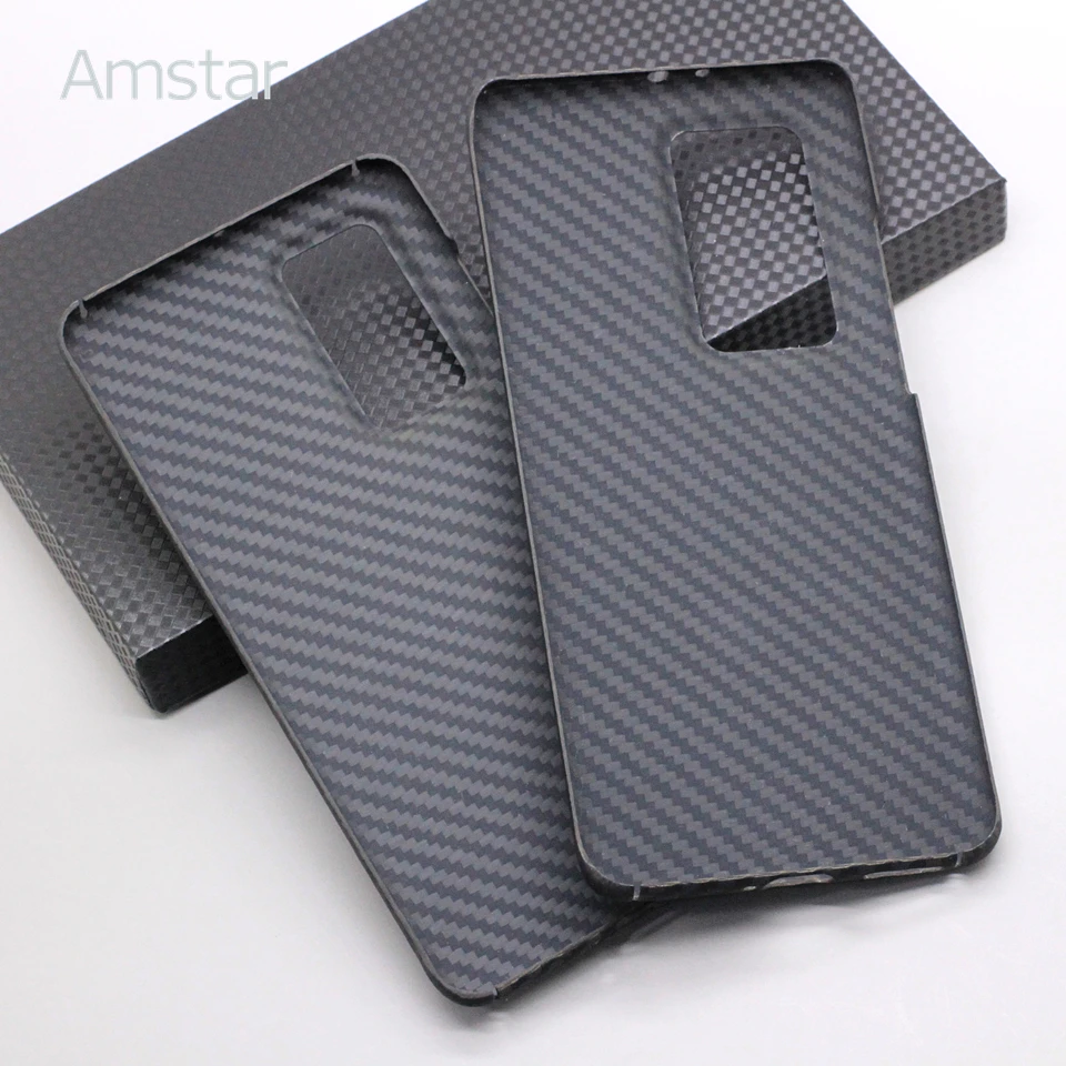 Amstar Genuine Pure Carbon Fiber Phone Case for Huawei P40 Pro Plus Cases Ultra-thin Aramid Fiber Phone Cover for Huawei P40 Pro 