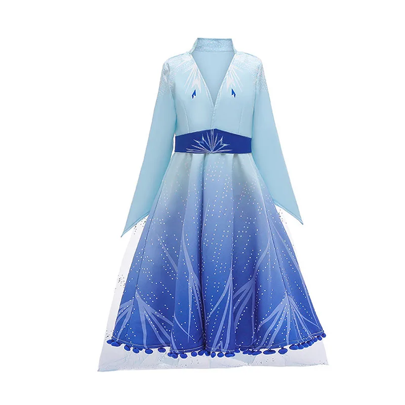 Детская одежда с изображением Анны и Эльзы 2 костюм принцессы Детские Одежда на выход для маленьких детей на Хеллоуин, вечерние Эльзы из мультфильма "Холодное сердце", 2 костюма для девочек