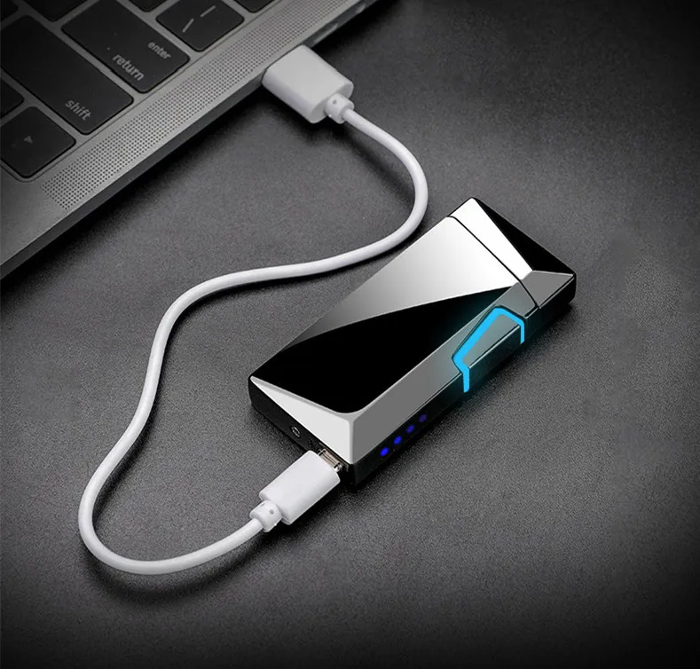 Многофункциональный Usb перезарядка сенсорная электрическая дуга сигарета дисплей мощность Зажигалка подарки для друга