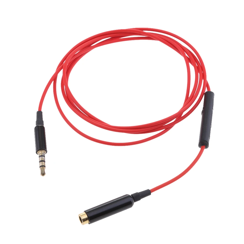 

3.5 mm Stereo Audio Extension Cable AUX Male to Female With Remote & Mic Headphone Extension Cord Earbud Extension Cord