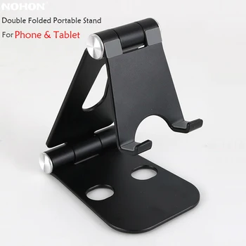 

Nohon Adjustable Desktop Mobile Phone Holder Stand For iPhone Huawei Xiaomi Samsung Aluminum Desk Tablet Folding Table Stand