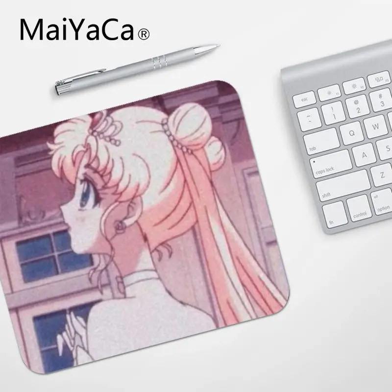 No Lock Edge18x22cm MaiYaCa Высокое качество мультфильм Сейлор Мун ноутбук коврик для мыши Топ продаж подставка под руку мышь - Цвет: No Lock Edge18x22cm