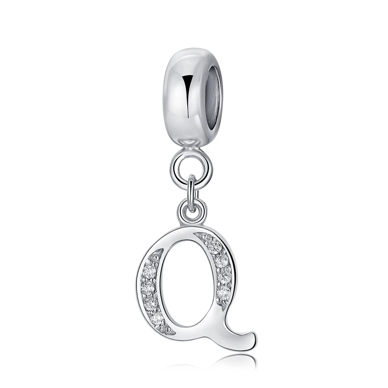 Eternalll Jewellery Sterling Silver A-Z Letter Charms - 925 Silver Spacer Beads For Bracelets & Necklaces, DIY Jewelry Making