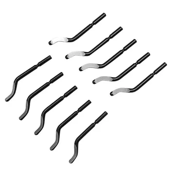 

Multi-functional Trimming Deburring Knife Edge Cutter Scraper Handle 1pcs + 10pcs Stainless Steel Burr Scraper Kit