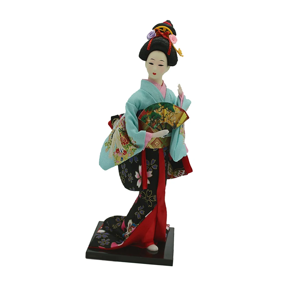 12 Inch Japanese Folk Crafts Dolls Kimono Doll Puppet Decoration Geisha