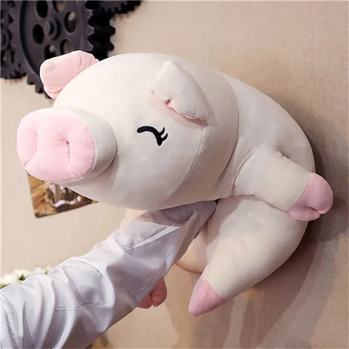 Fancytrader 43'' Kawaii Big Cartoon Pig Plush Toy Big Stuffed Fat Pink Pigs Hugging Pillow for Kids Girlfriend 110cm 2 Colors (14)