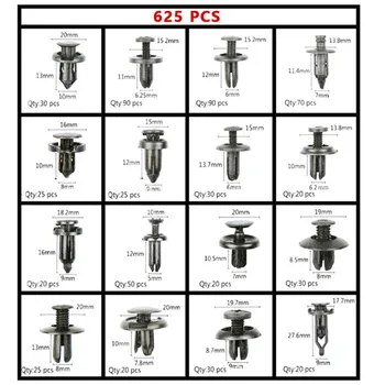 

Replacement Fastening Clip Accessories Set Universal Auto Black Plastic