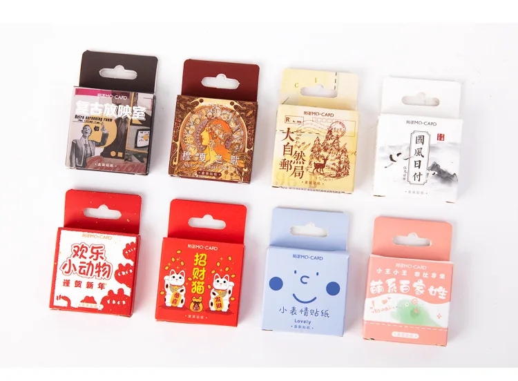 Счастливый маленький кот серии бумаги маленький дневник японский милый коробка наклейки Набор Скрапбукинг Kawaii хлопья журнал канцелярские принадлежности