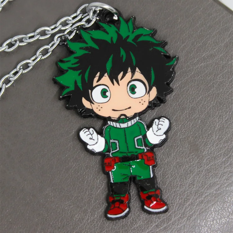 My Hero Academy брелки фигурки DEKU Midoriya Izuku Bakugou кацуки металлический чавейру брелок Коллекция ювелирных изделий подарок - Цвет: necklace G