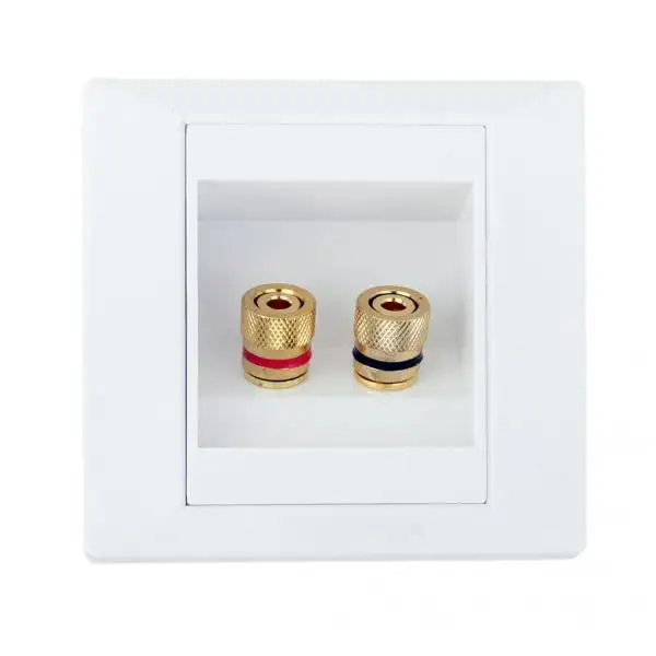2pcs Speaker TERMINAL Wall Face Plate Binding Post Banana Plug Port