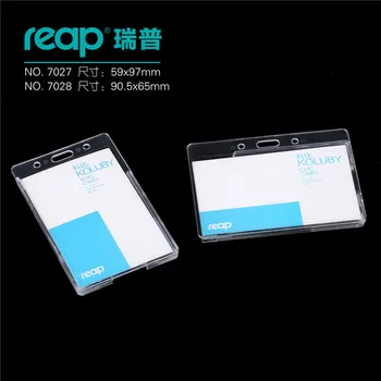 

Transparent Id Card holder with muti-color lanyards Exhibition Staff for Office ID Name Tags Badge Holder(standard size)