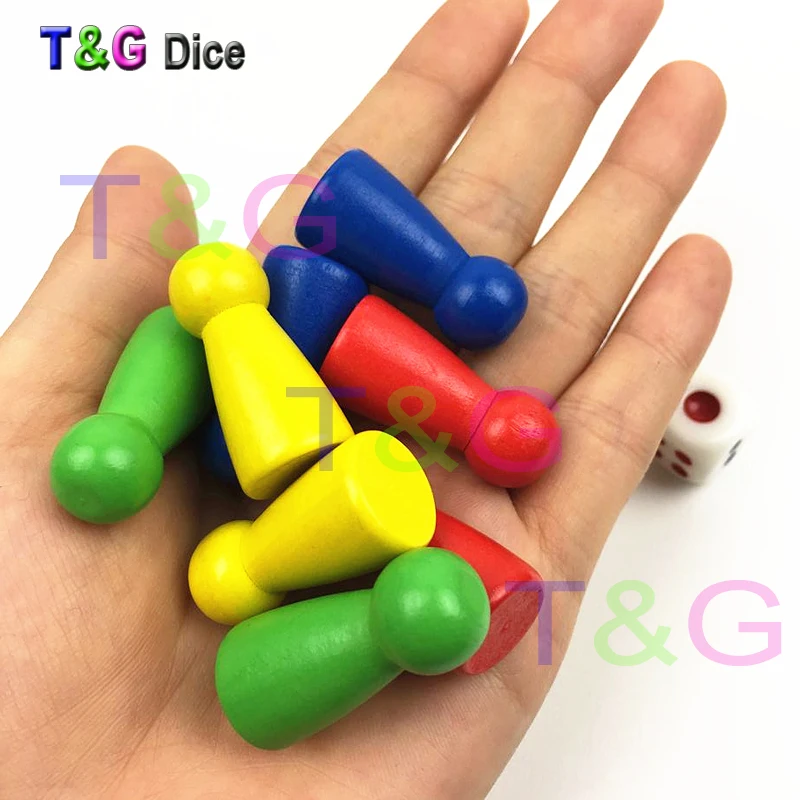 31mm 8pcs pawn/ chess wood game pieces for boardgame accessories 4 colors| |