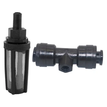 

Newest 5Pcs Venturi Hose Filter with 50 Water Pipes Connected 1/4 Inch Tube Outer Diameter Atomizing Nozzle Spray Seat