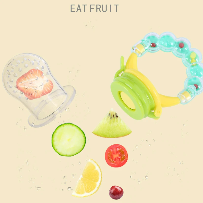 

afe Milk Feeder Bottles Nipple Teat Fresh Fruit Baby Silicone Teether Baby Feeding Teether Fresh Fruit Food Kids Nipple Pacifier