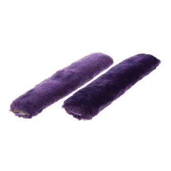 

Plush Car Seat Belt Shoulder Pads Cover Winter Fluffy Harness Seat Belt Seat Covers Car Styling purple