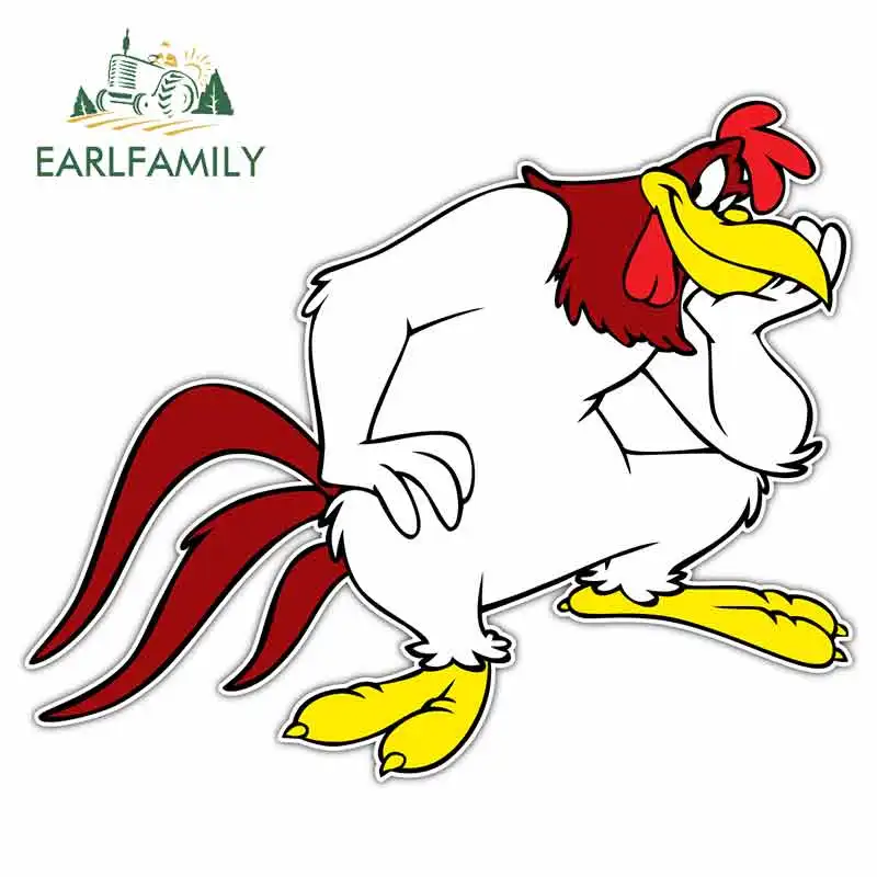 

EARLFAMILY 13cm X 10.8cm Cartoon Big Cock Funny Car Stickers RV VAN DIY Fine Decal Waterproof Anime Bumper Trunk Truck Graphics
