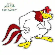 EARLFAMILY 13cm X 10.8cm Cartoon Big Cock Funny Car Stickers RV VAN DIY Fine Decal Waterproof Anime Bumper Trunk Truck Graphics