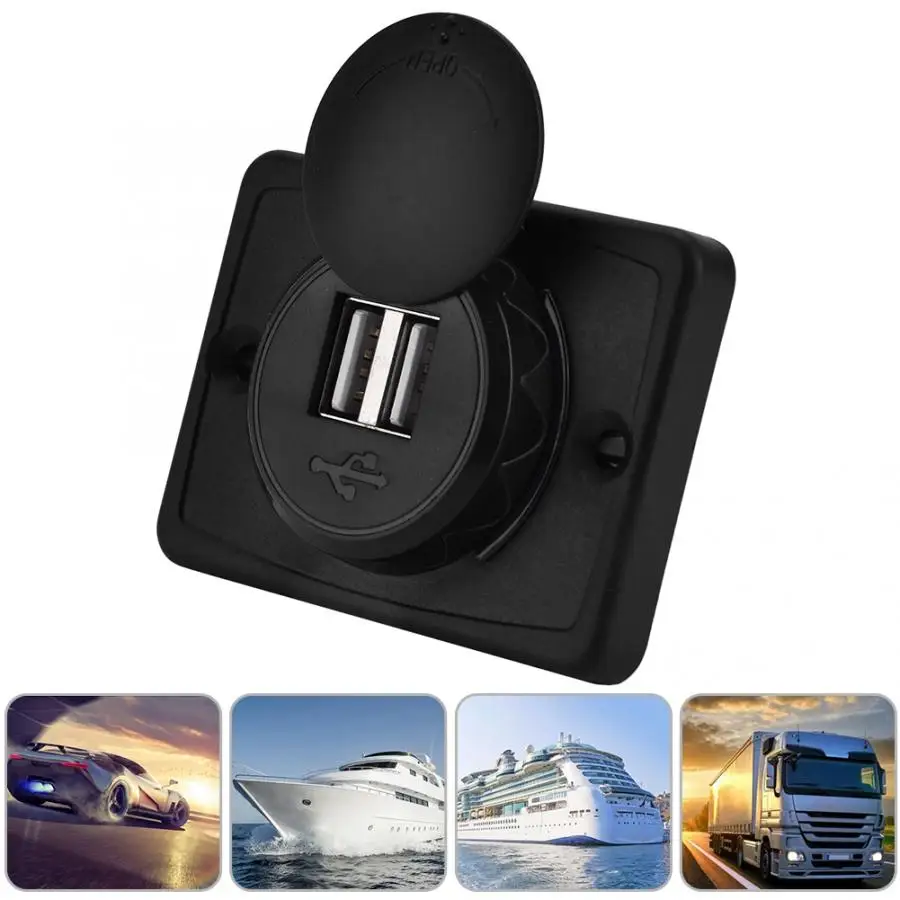 3 1 а автомобильный двойной черный ABS USB порт зарядное устройство розетка 12 В